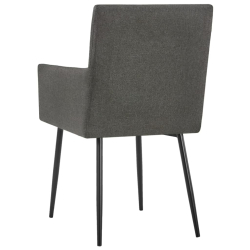 Krzesła z podłokietnikami, 2 szt., taupe, tkaniną
