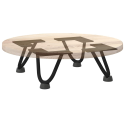 Nogi do stołu Hairpin, 4 szt., czarne, 10 cm, lita stal