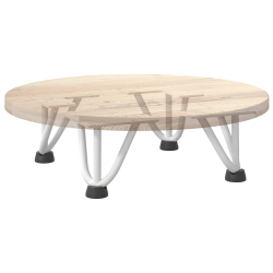 Nogi do stołu Hairpin, 4 szt., biale, 10 cm, lita stal