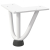 Nogi do stołu Hairpin, 4 szt., biale, 10 cm, lita stal