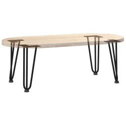 Nogi do stołu Hairpin, 4 szt., czarne, 30 cm, lita stal