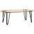 Nogi do stołu Hairpin, 4 szt., czarne, 30 cm, lita stal