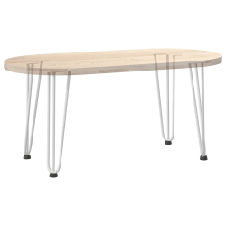 Nogi do stołu Hairpin, 4 szt., biale, 42 cm, lita stal