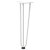 Nogi do stołu Hairpin, 4 szt., biale, 42 cm, lita stal