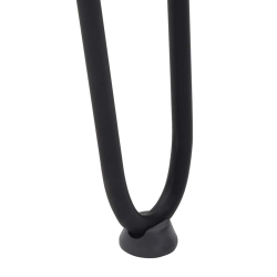 Nogi do stołu Hairpin, 4 szt., czarne, 42 cm, lita stal