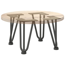 Nogi do stołu Hairpin, 4 szt., antracyt, 20 cm, lita stal