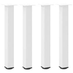 Nogi do stolika kawowego, 4 szt., biale, 72-74 cm, stal