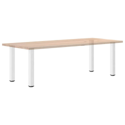 Nogi do stolika kawowego, 4 szt., biale, 72-74 cm, stal