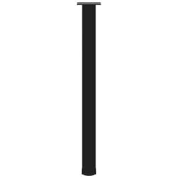 Nogi do stolika kawowego, 4 szt., czarne, 100-102 cm, stal