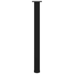 Nogi do stolika kawowego, 4 szt., czarne, 100-102 cm, stal
