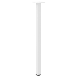 Nogi do stolika kawowego, 4 szt., biale, 72-74 cm, stal