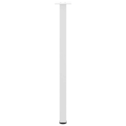 Nogi do stolika kawowego, 4 szt., biale, 72-74 cm, stal