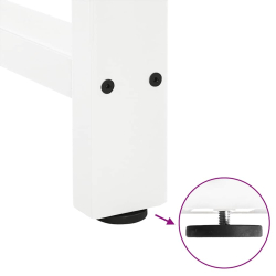 Nogi do stolika kawowego, białe, 2 szt., 50x(100-101) cm, stal