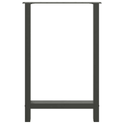 Nogi do stolika kawowego, antracyt, 2 szt., 60x(90-91) cm, stal