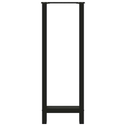 Nogi do stolika kawowego, czarne, 2 szt., 40x(110-111) cm, stal