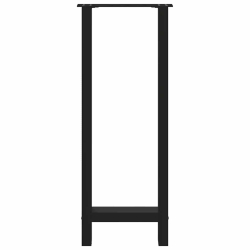 Nogi do stolika kawowego, czarne, 2 szt., 40x(100-101) cm, stal