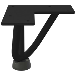 Nogi do stołu Hairpin, 4 szt., czarne, 10 cm, lita stal