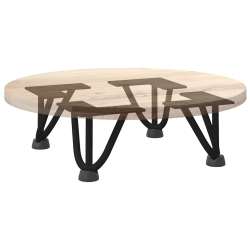 Nogi do stołu Hairpin, 4 szt., czarne, 10 cm, lita stal