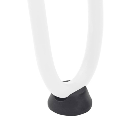 Nogi do stołu Hairpin, 4 szt., biale, 10 cm, lita stal