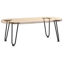 Nogi do stołu Hairpin, 4 szt., czarne, 30 cm, lita stal
