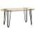 Nogi do stołu Hairpin, 4 szt., czarne, 42 cm, lita stal