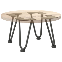 Nogi do stołu Hairpin, 4 szt., antracyt, 20 cm, lita stal