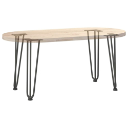 Nogi do stołu Hairpin, 4 szt., antracyt, 42 cm, lita stal