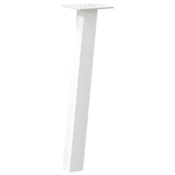 Nogi do stolika kawowego, 4 szt., biale, 42 cm, stal