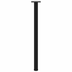 Nogi do stolika kawowego, 4 szt., czarne, 72-74 cm, stal