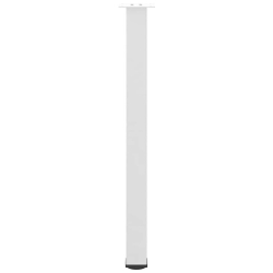 Nogi do stolika kawowego, 4 szt., biale, 100-102 cm, stal