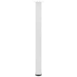 Nogi do stolika kawowego, 4 szt., biale, 100-102 cm, stal