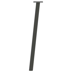 Nogi do stolika kawowego, 4 szt., antracyt, 72 cm, stal