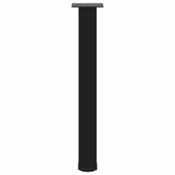 Nogi do stolika kawowego, 4 szt., czarne, 72-74 cm, stal