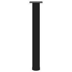 Nogi do stolika kawowego, 4 szt., czarne, 72-74 cm, stal