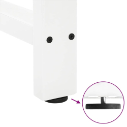 Nogi do stolika kawowego, białe, 2 szt., 40x(100-101) cm, stal