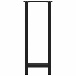 Nogi do stolika kawowego, czarne, 2 szt., 50x(100-101) cm, stal