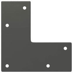 Nogi do stołu Hairpin, 4 szt., antracyt, 10 cm, lita stal