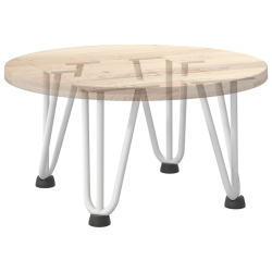 Nogi do stołu Hairpin, 4 szt., biale, 20 cm, lita stal