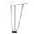 Nogi do stołu Hairpin, 4 szt., biale, 20 cm, lita stal
