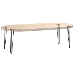 Nogi do stołu Hairpin, 4 szt., czarne, 72 cm, lita stal