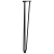 Nogi do stołu Hairpin, 4 szt., czarne, 72 cm, lita stal