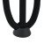 Nogi do stołu Hairpin, 4 szt., czarne, 72 cm, lita stal