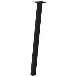 Nogi do stolika kawowego, 4 szt., czarne, 72 cm, stal