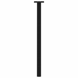 Nogi do stolika kawowego, 4 szt., czarne, 72 cm, stal