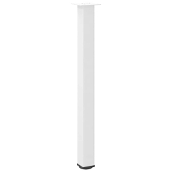 Nogi do stolika kawowego, 4 szt., biale, 90-92 cm, stal