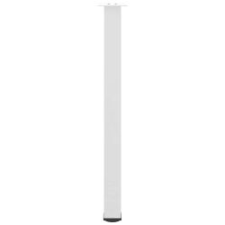 Nogi do stolika kawowego, 4 szt., biale, 90-92 cm, stal