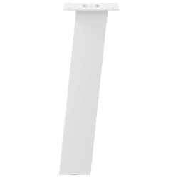 Nogi do stolika kawowego, 4 szt., biale, 42 cm, stal