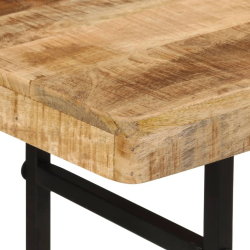 Stolik konsolowy, 112x36x76 cm, lite drewno mango i żelazo