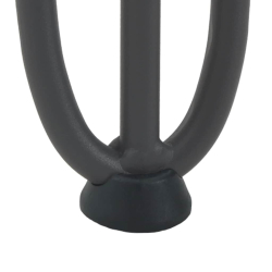 Nogi do stołu Hairpin, 4 szt., antracyt, 10 cm, lita stal