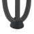 Nogi do stołu Hairpin, 4 szt., antracyt, 10 cm, lita stal